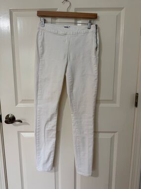 PAIGE White Skinny Jeans with Side Zipper